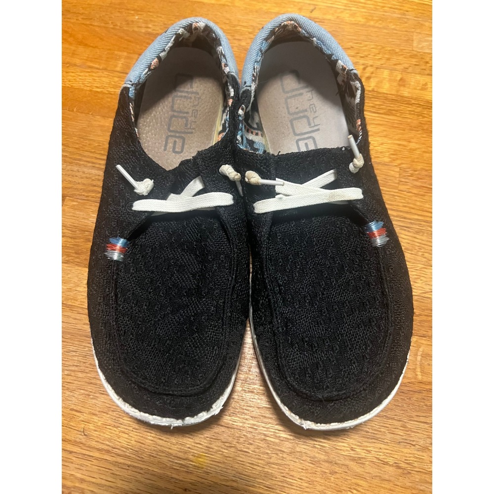 Hey Dude Wendy Boho Black Southwestern Slip On Loafers Womens 11 US 42 EU